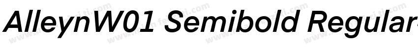AlleynW01 Semibold Regular字体转换